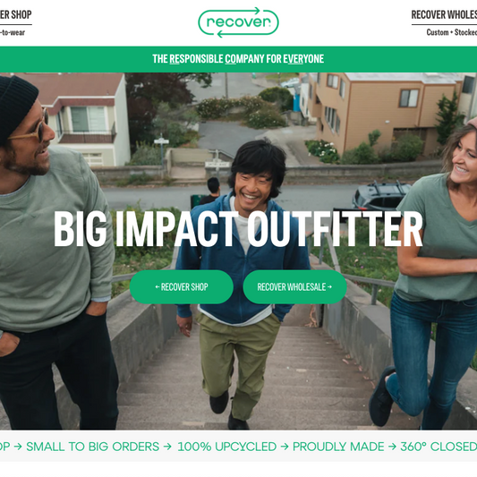 Embracing Sustainable Style: Unveiling Our New Clothing Line in Partnership with Recover Brands